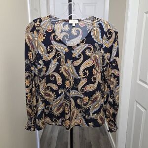 Laura Paisley Long Sleeve Top